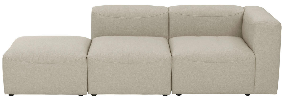 OTTOMANE LENA in Flachgewebe Creme  - Creme, Design, Kunststoff/Textil (250/73/100cm) - Max Winzer