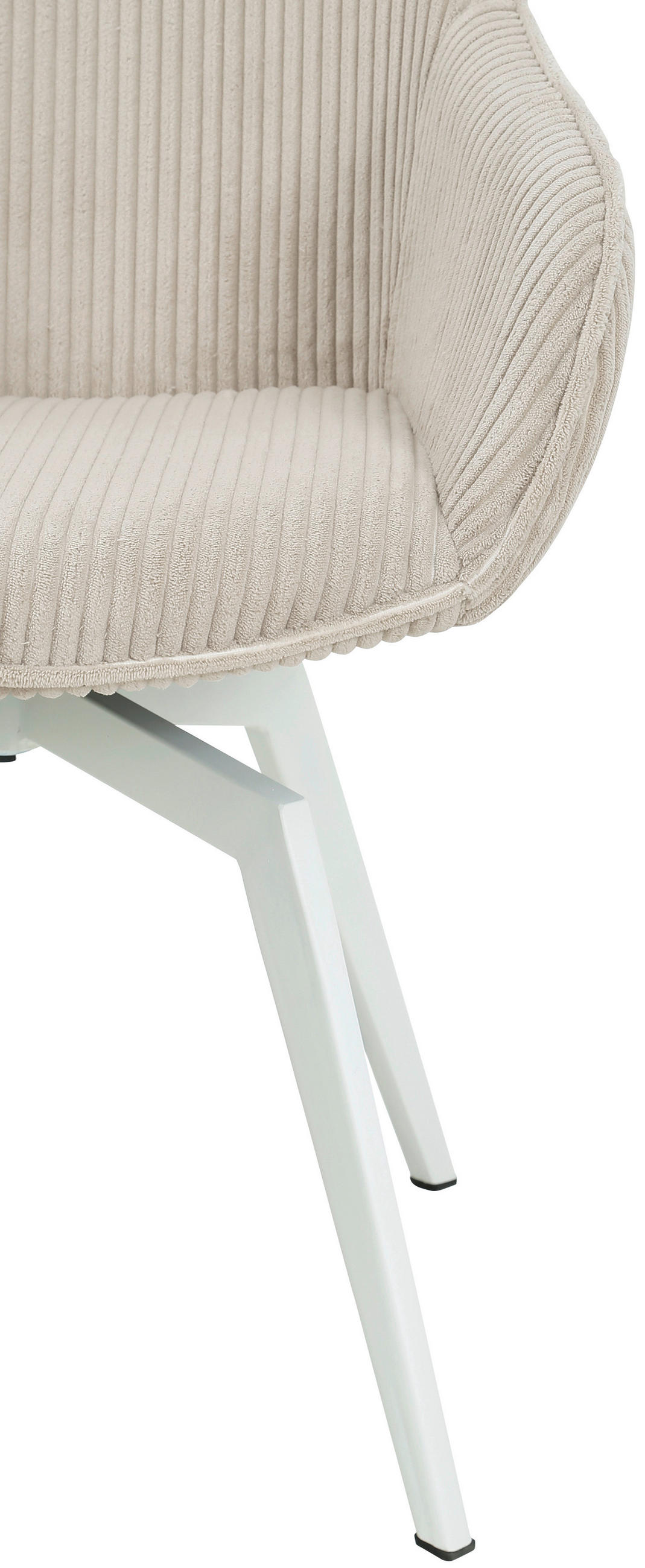 ARMLEHNSTUHL  in Eisen Cord  - Beige, MODERN, Textil/Metall (60/84/64cm) - Livetastic