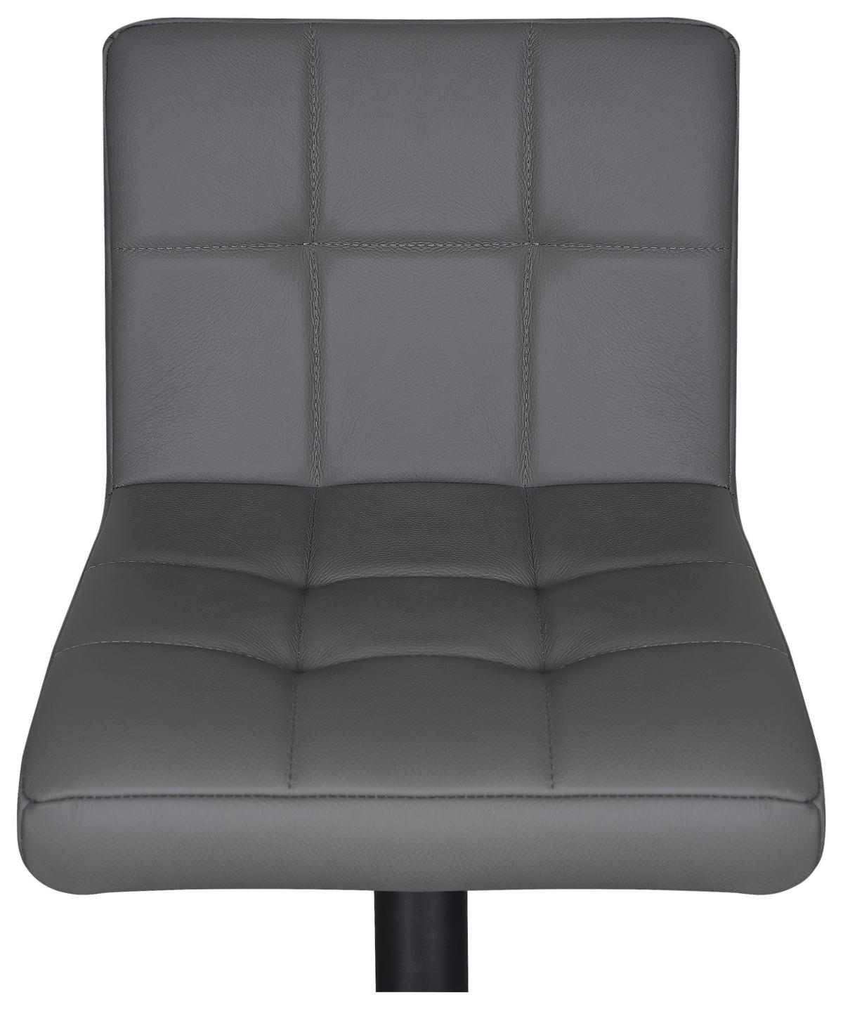 BARHOCKER in Grau, Schwarz  - Schwarz/Grau, MODERN, Leder/Metall (43/92/113/51,5cm) - Livetastic