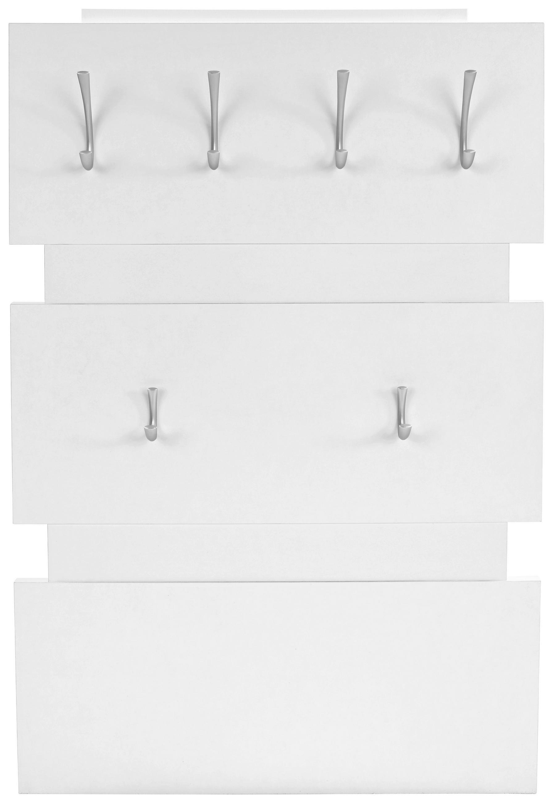 Garderobenpaneel Weiß Mit 6 Haken B: 70 Cm