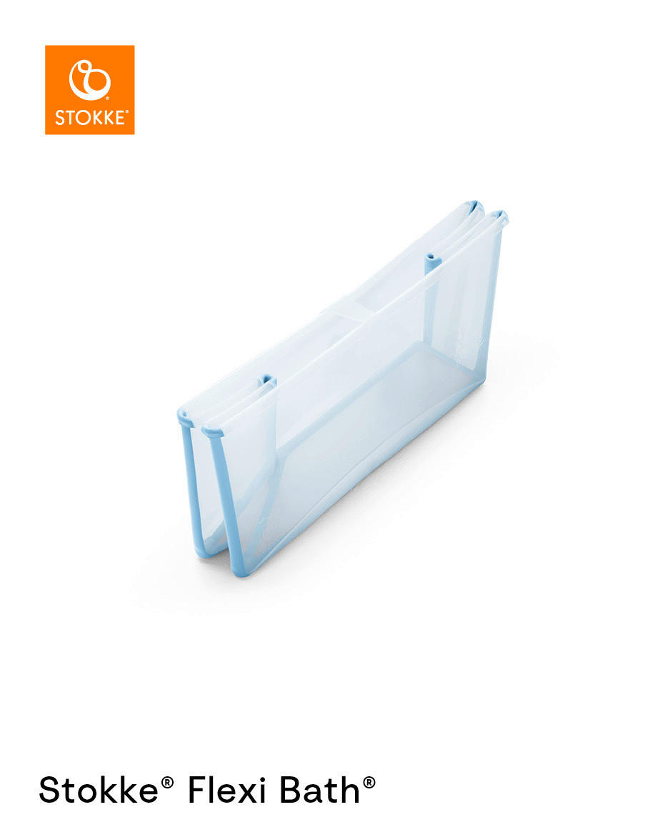 BABYBADEWANNE Flexi Bath Bundle  - Blau/Transparent, Basics, Kunststoff (24/34/64cm) - Stokke