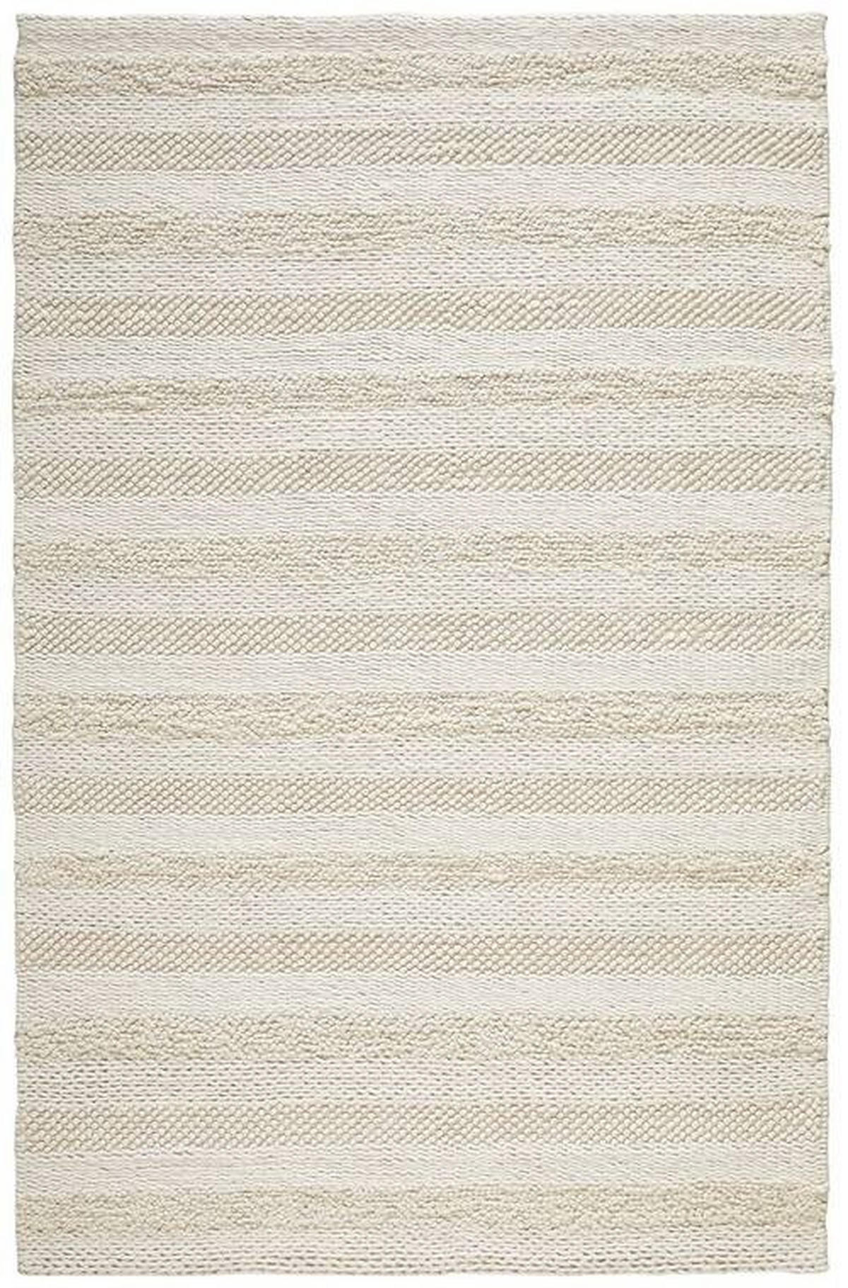 HANDWEBTEPPICH 80/150 cm Nordic Stripes Creme  - Creme, Natur, Textil (80/150cm) - Linea Natura