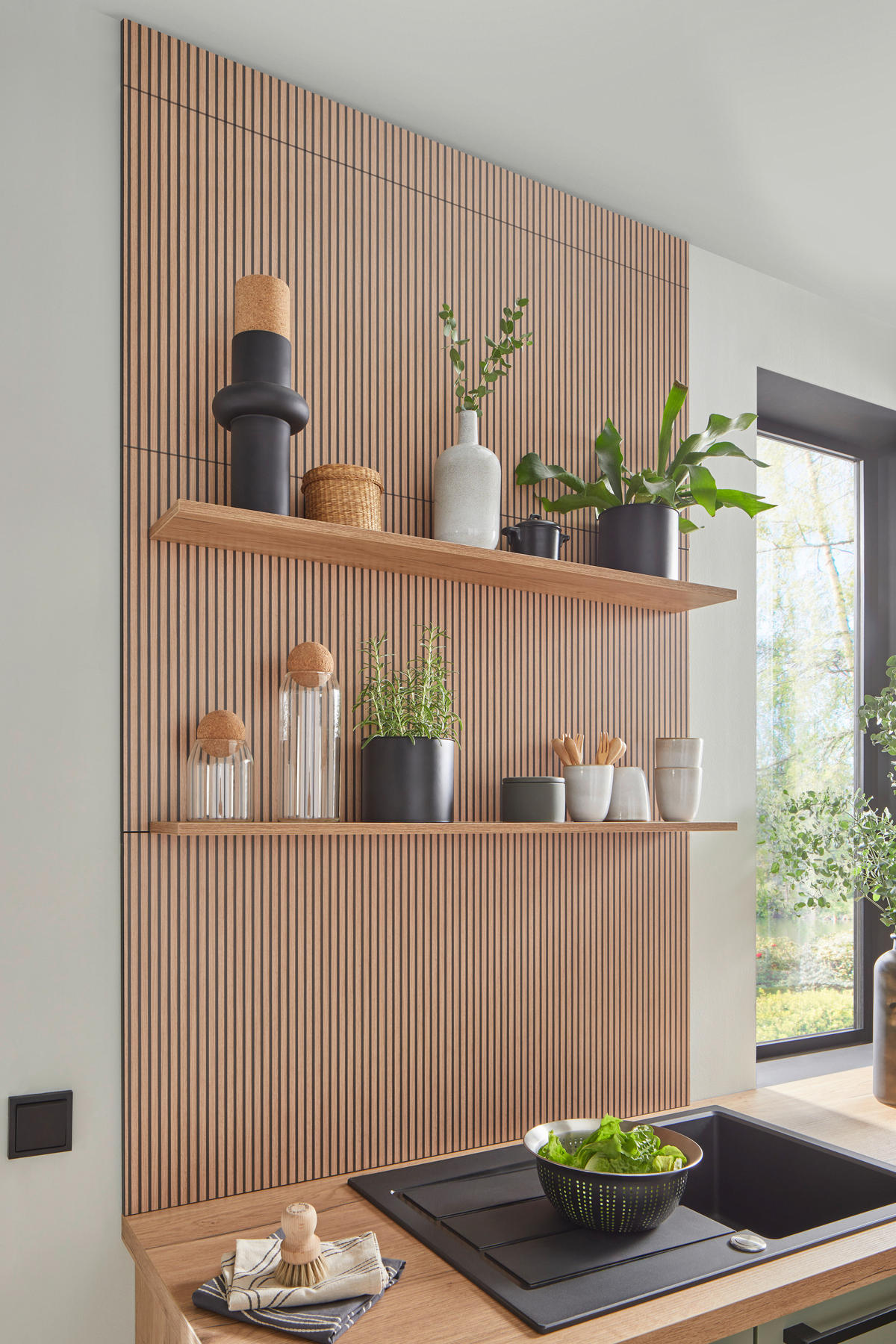 INBYGGNADSKÖK   - ljusgrön, Design, trämaterial - Celina