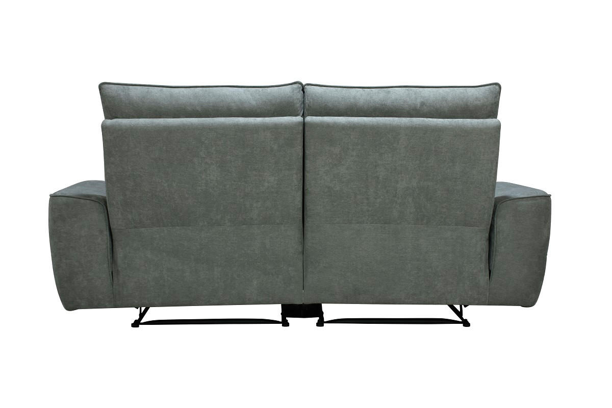 2,5 ÜLÉSES KANAPÉ fém, műanyag, textil szürke  - fekete/szürke, Konventionell, műanyag/textil (203/99/96cm) - Celina Home