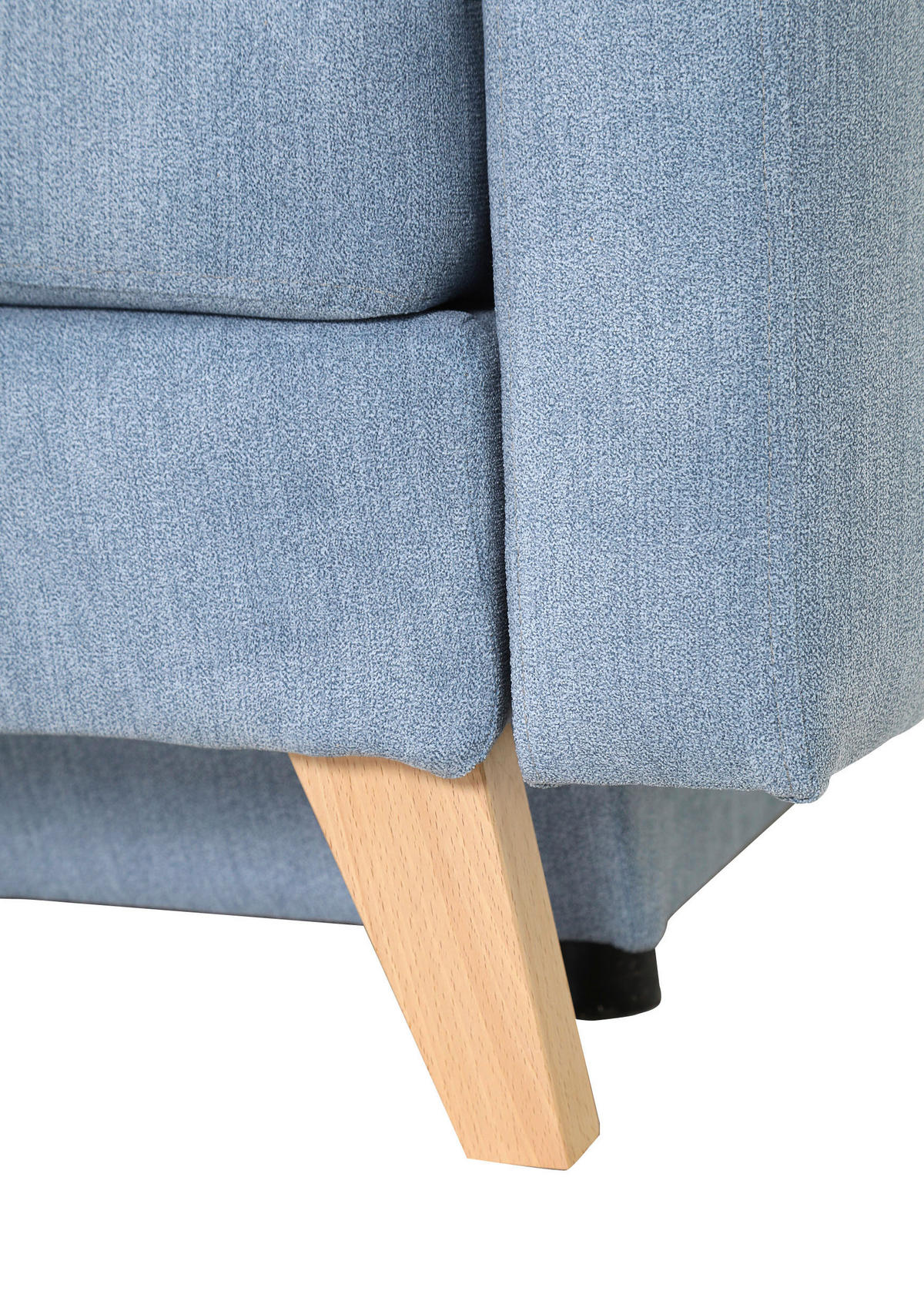 BÄDDSOFFA i flatväv ljusblå  - ljusblå/naturfärgad, Klassisk, textil (225/70/98cm) - Livetastic