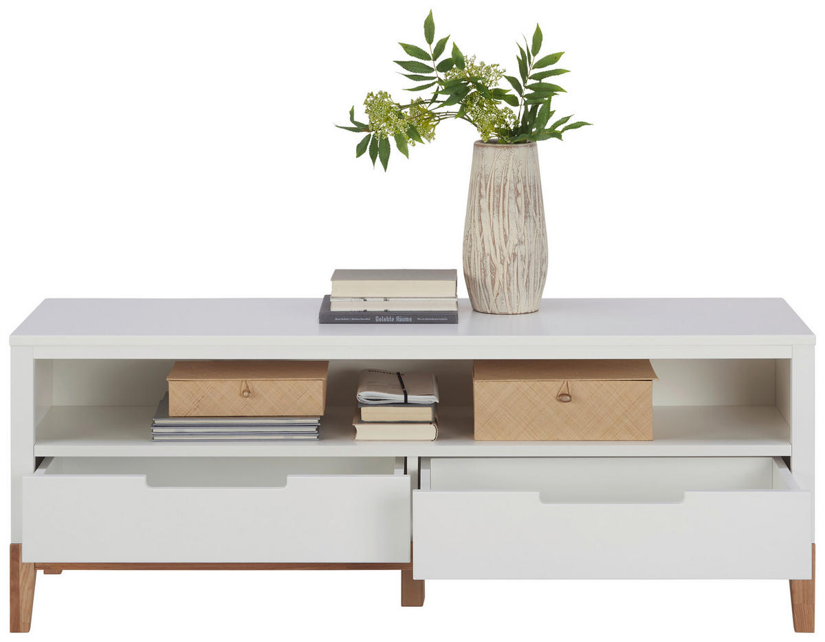 LOWBOARD  in 135/50/40 cm  - Eichefarben/Weiß, LIFESTYLE, Holz/Holzwerkstoff (135/50/40cm) - Stylife