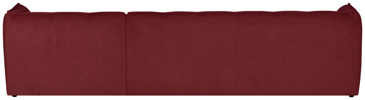 ECKSOFA Chenille Bordeaux  - Bordeaux/Schwarz, Design, Textil (290/218cm) - MID.YOU