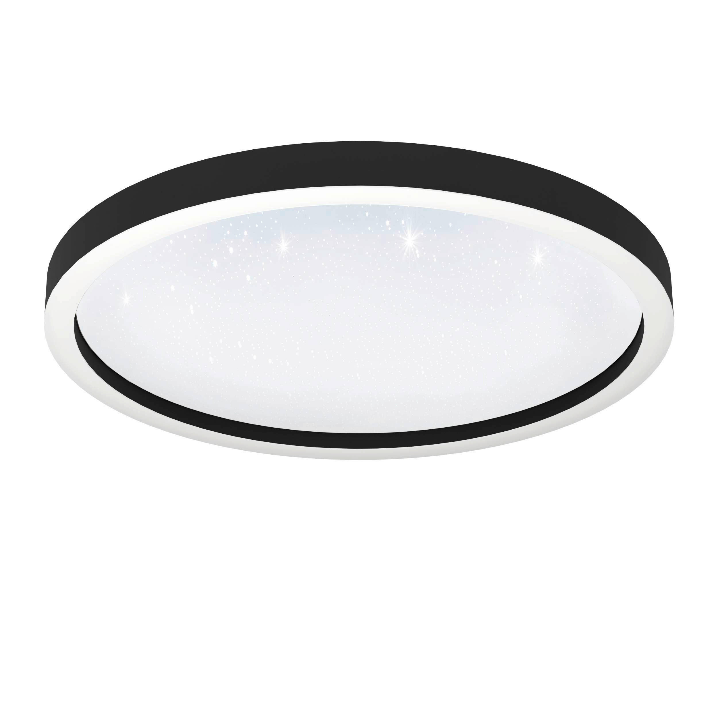 STROPNÉ SVIETIDLO, 57/7 cm  - čierna/biela, Basics, kov/plast (57/7cm) - Eglo