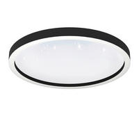 DECKENLEUCHTE Montemorelos-Z 57/7 cm  - Schwarz/Weiß, Basics, Kunststoff/Metall (57/7cm) - Connect Z