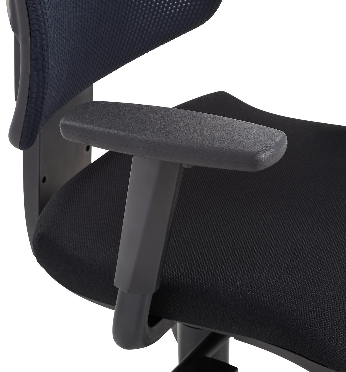 OTOČNÁ ŽIDLE, tkaná látka, síť, černá - černá, Design, textil/plast (48/108-122/48cm) - Voleo