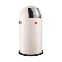 ABFALLSAMMLER PUSHBOY 50 L  - Sandfarben/Edelstahlfarben, KONVENTIONELL, Kunststoff/Metall (40/75,5cm) - Wesco