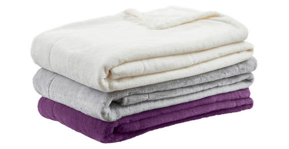 FELLDECKE YUKON 150/200 cm  - Silberfarben, Design, Textil (150/200cm) - Novel