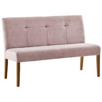 SITZBANK in Holz, Textil Eichefarben, Altrosa  - Eichefarben/Altrosa, KONVENTIONELL, Holz/Textil (140/91,5/63cm) - Cantus