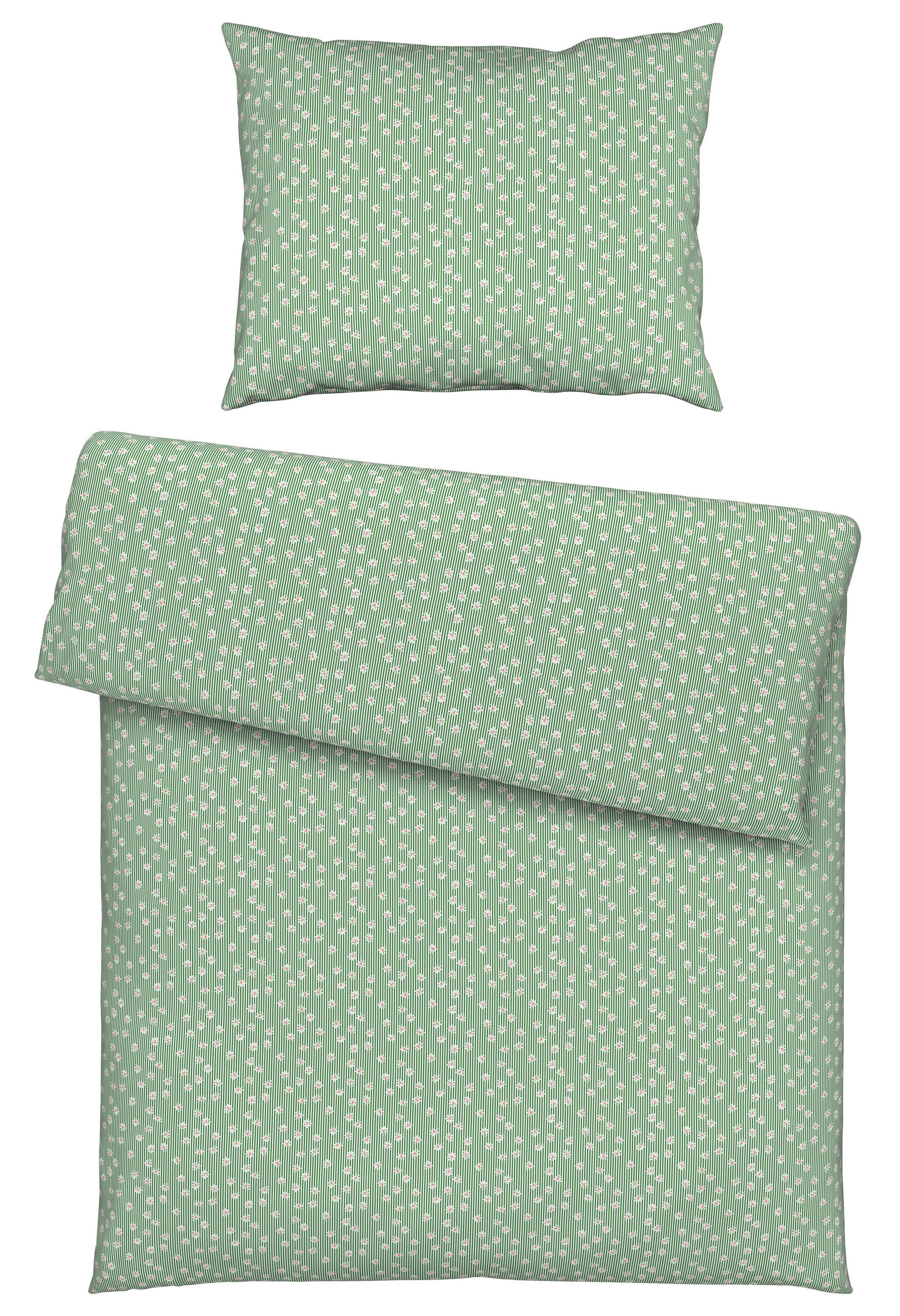 POSTELJINA DAISY 140/200 cm saten zelena  - zelena, Konvencionalno, tekstil (140/200cm) - Esposa