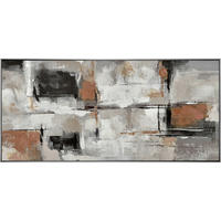 ÖLGEMÄLDE Abstraktes 150/70 cm  - Graubraun/Silberfarben, Design, Holz/Kunststoff (150/70cm) - Monee