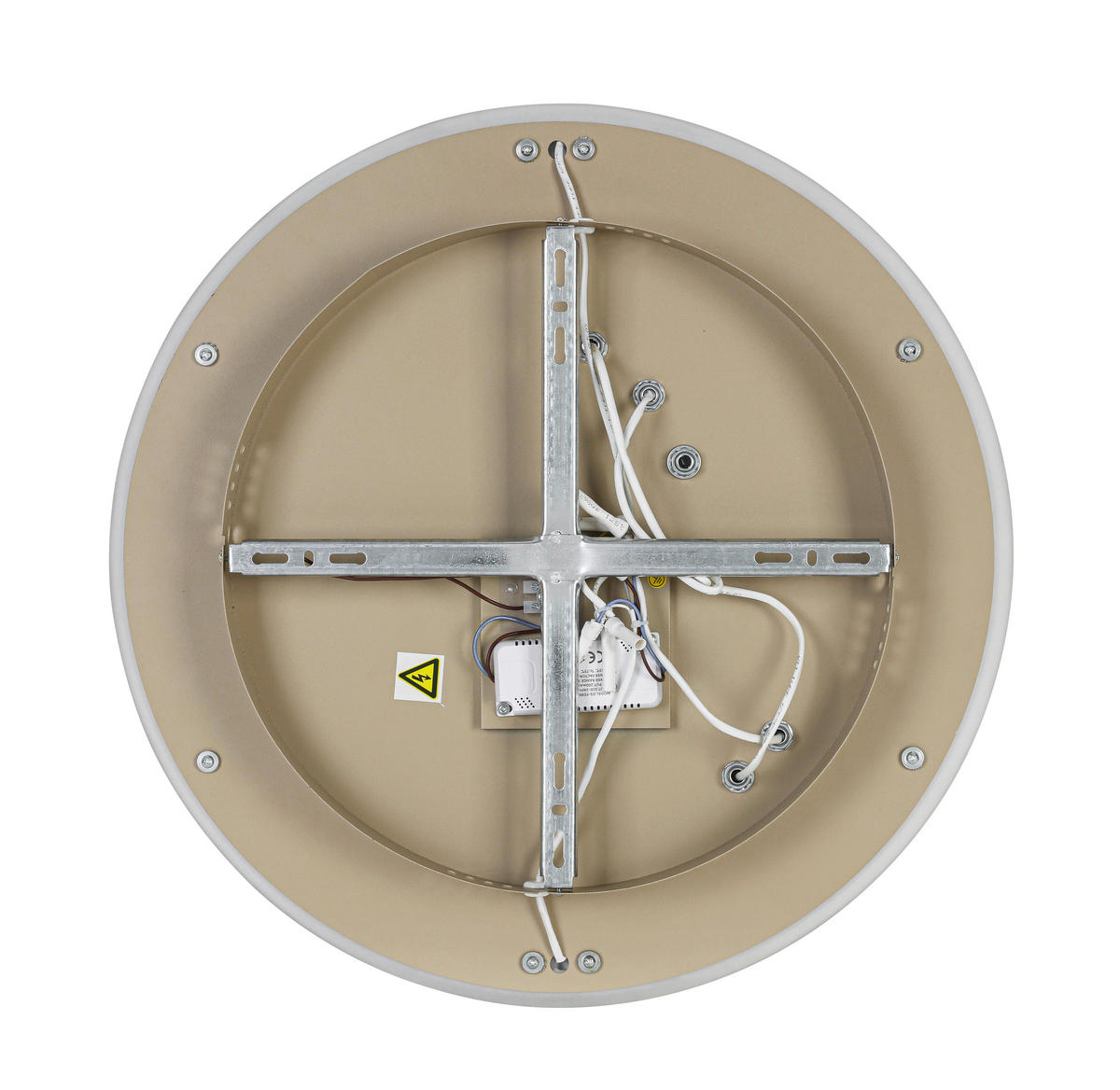 LED MENNYEZETI LÁMPA - krómszínű/barna, Trend, műanyag/fém (48/9cm) - Novel