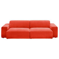 BIGSOFA in Chenille Rot  - Rot/Schwarz, Design, Kunststoff/Textil (238/71/101cm) - Pure Home Lifestyle