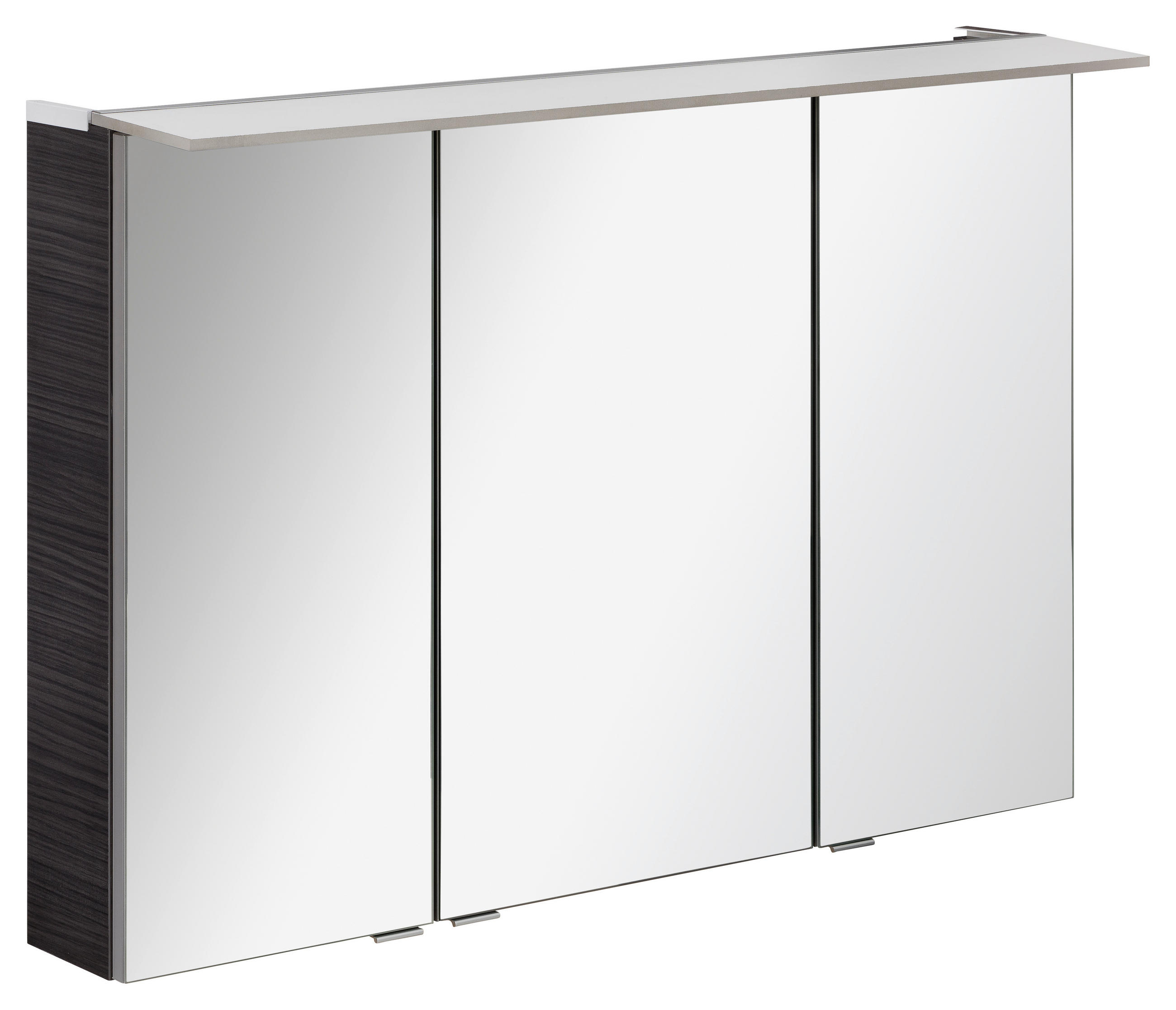SPIEGELSCHRANK 100/69,5/23,5 cm - Dunkelbraun/Silberfarben, MODERN, Glas/Holzwerkstoff (100/69,5/23,5cm) - MID.YOU