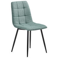 STUHL   Webstoff  Grün, Schwarz  - Schwarz/Grau, LIFESTYLE, Textil/Metall (44,5/86/54,5cm) - Livetastic