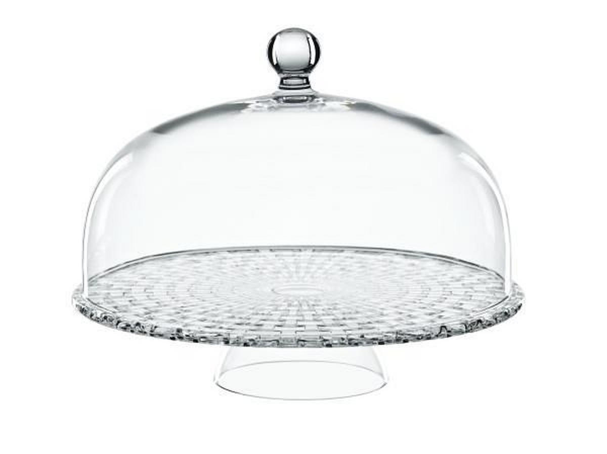 KROŽNIK ZA TORTO S POKROVOM  Bossa Nova    33,9/33,9/22,8 cm         - prozorno, Konvencionalno, steklo (33,9/33,9/22,8cm) - Nachtmann