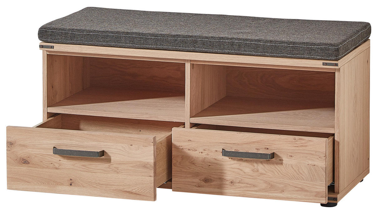 GARDEROBE  in 265/205/41 cm  - Eichefarben, Natur, Holz/Textil (265/205/41cm) - Linea Natura