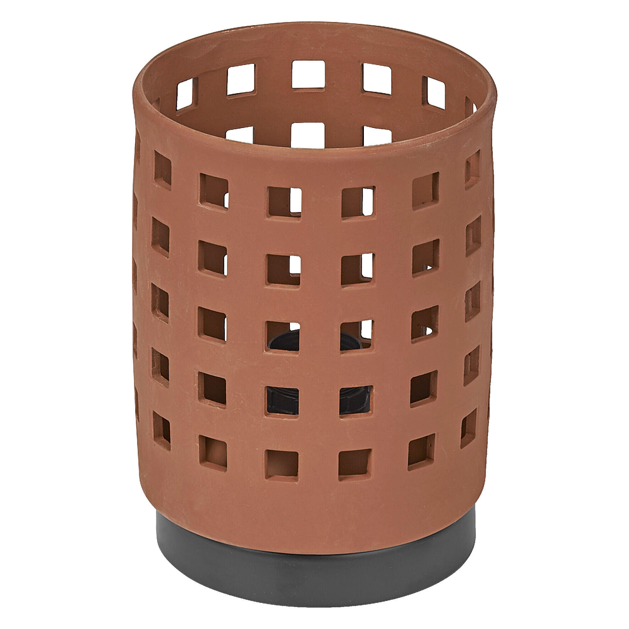 TISCHLEUCHTE 14.5/20.3 cm   - Braun, Basics, Stein/Metall (14.5/20.3cm) - Osram