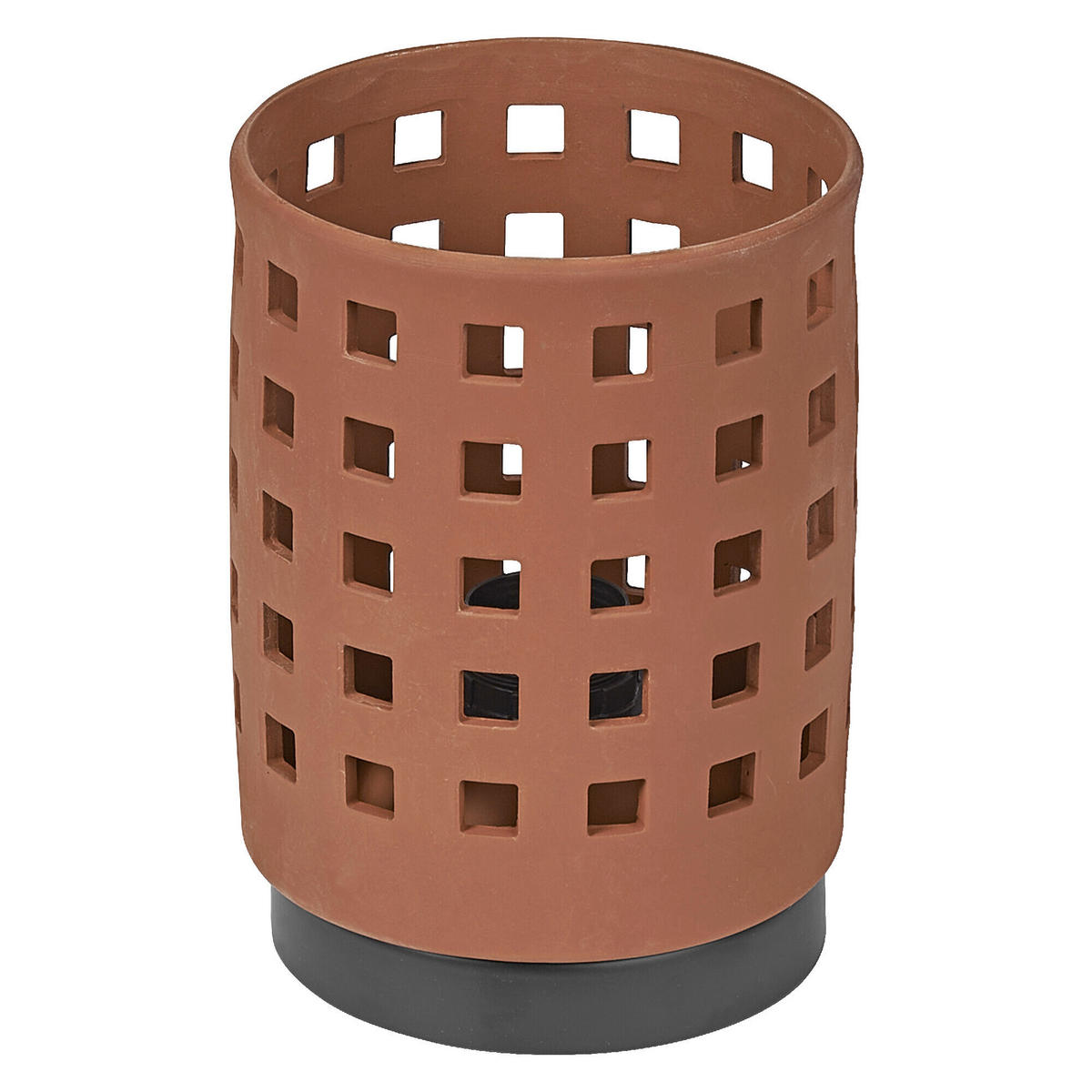 TISCHLEUCHTE 14.5/20.3 cm   - Braun, Basics, Stein/Metall (14.5/20.3cm) - Osram