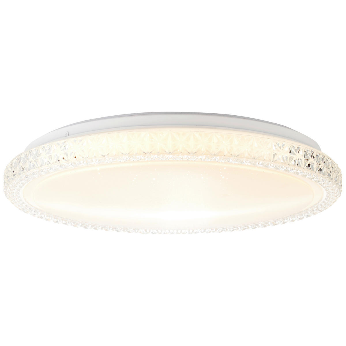 LED-DECKENLEUCHTE  40/8 cm    - Chromfarben/Weiss, Konventionell, Kunststoff/Metall (40/8cm) - Brilliant