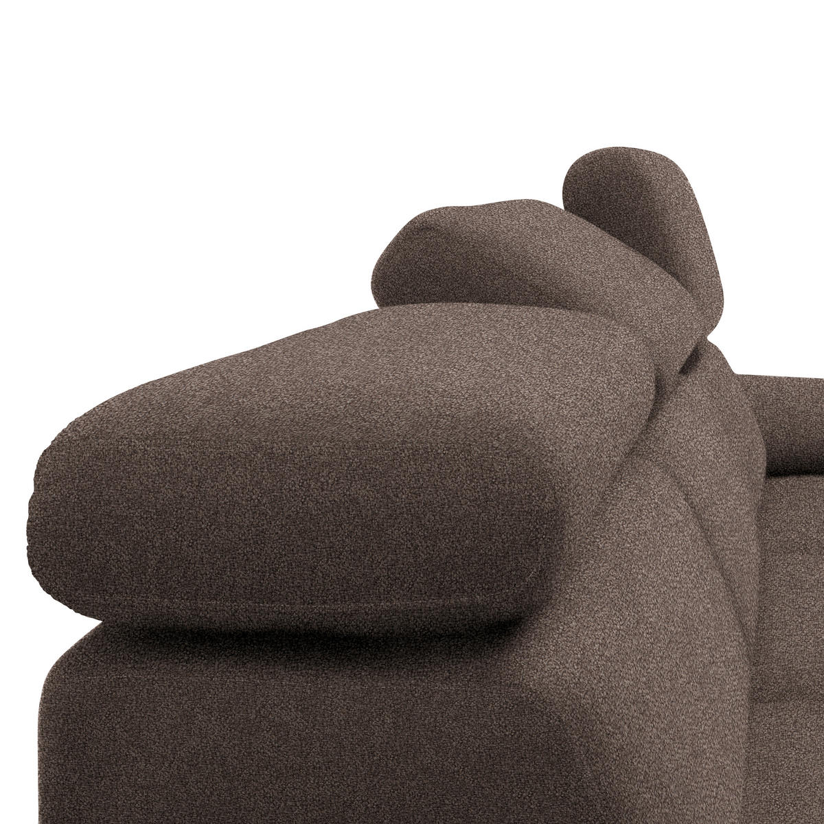 ECKSOFA in Velours Braun  - Schwarz/Braun, Design, Textil/Metall (187/295cm) - Novel