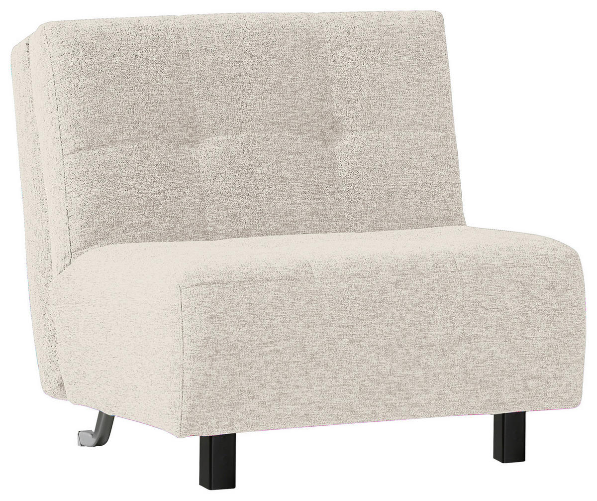 SCHLAFSESSEL Flachgewebe Naturfarben    - Schwarz/Naturfarben, Design, Textil/Metall (85/92/102cm) - Novel