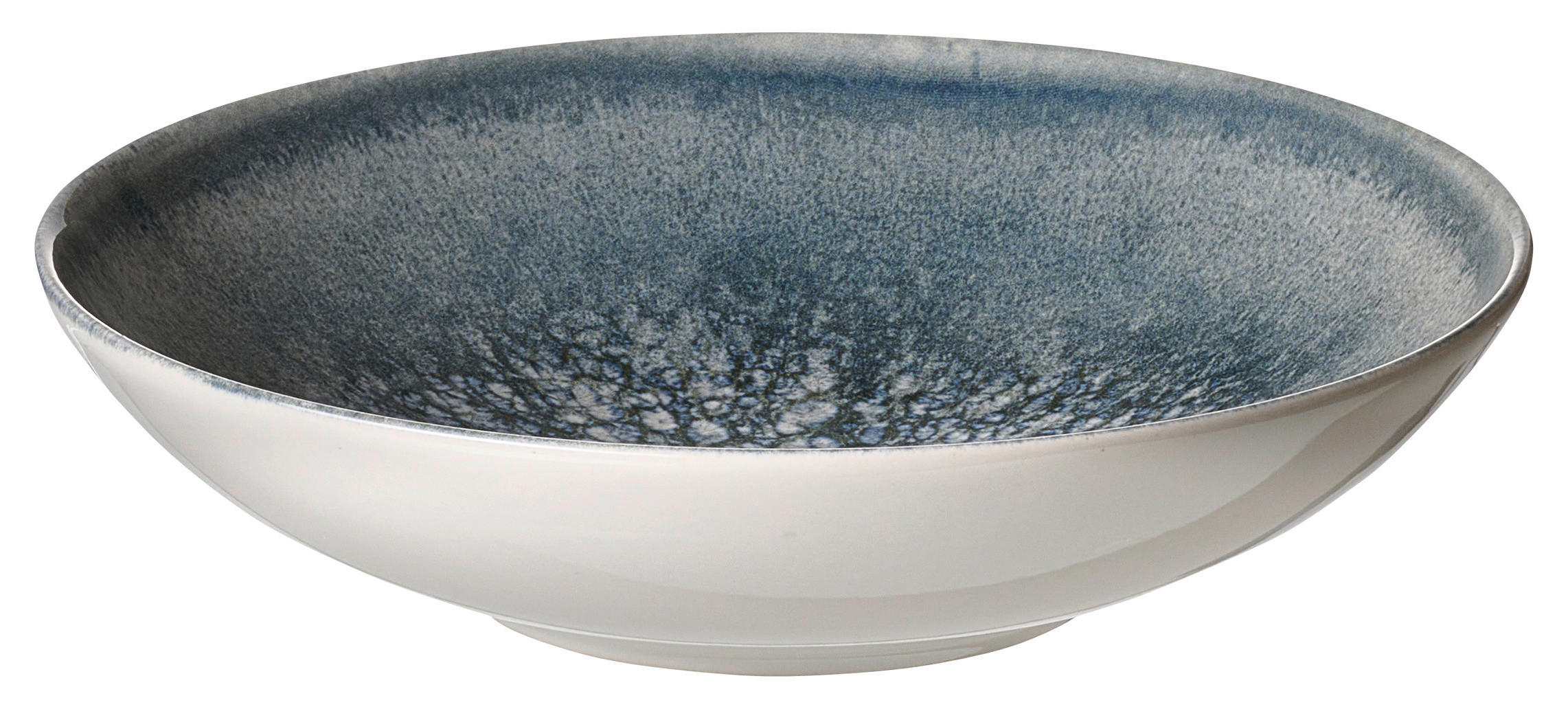 SUPPENTELLER Creme, Graublau Steinzeug Grana  - Graublau/Creme, Basics, Keramik (21/5cm) - Ritzenhoff Breker