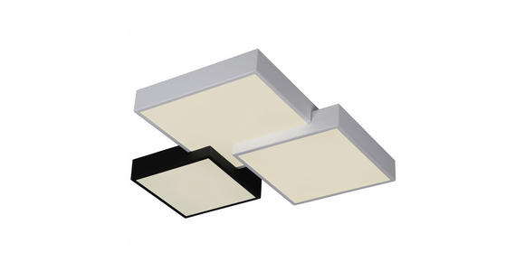 LED-DECKENLEUCHTE 60,5/54/12,7 cm - Schwarz/Weiß, Design, Kunststoff/Metall (60,5/54/12,7cm) - Ambiente