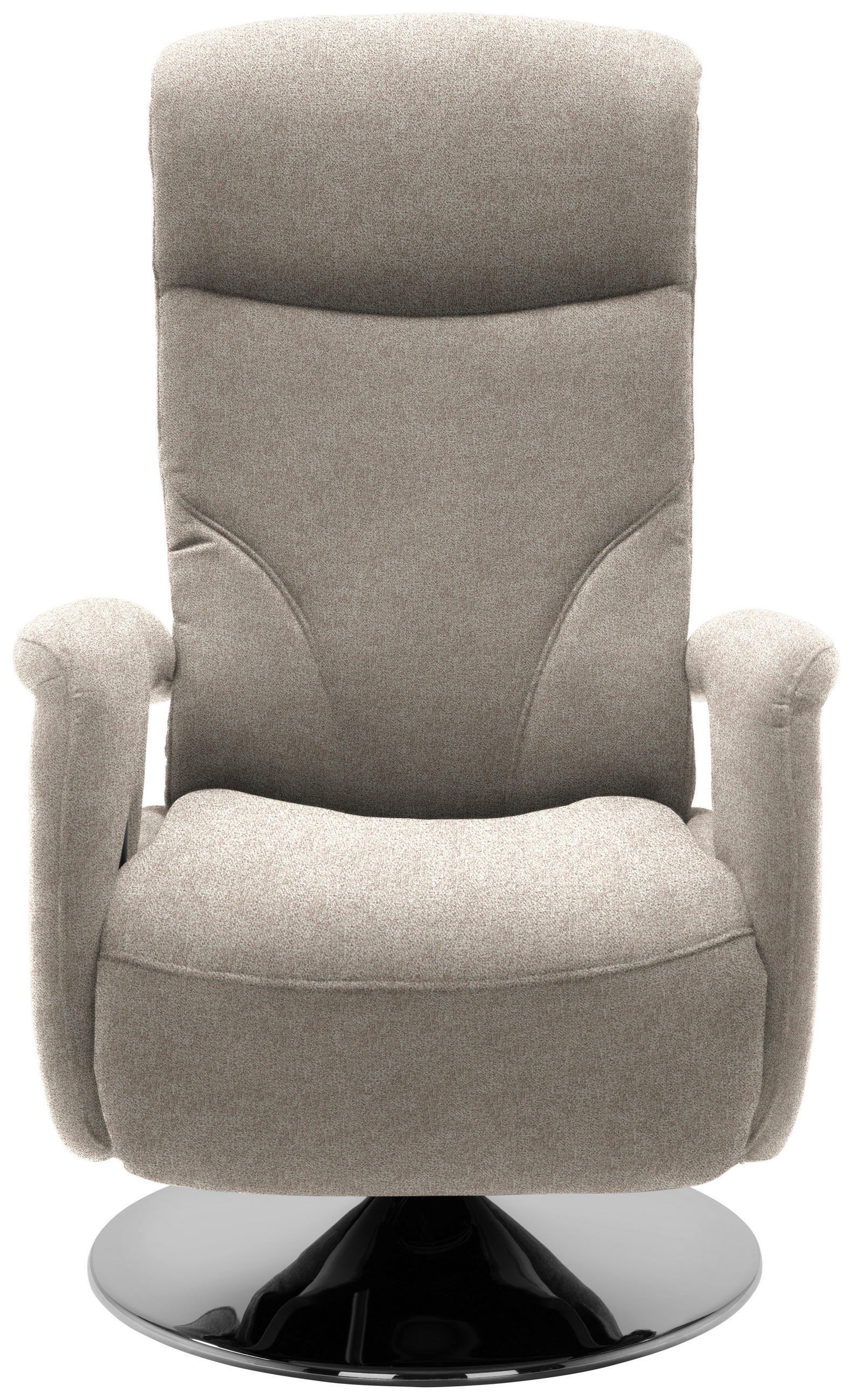 RELAXSESSEL in Textil Hellbraun  - Chromfarben/Hellbraun, Design, Textil/Metall (71/110/83cm) - Dieter Knoll