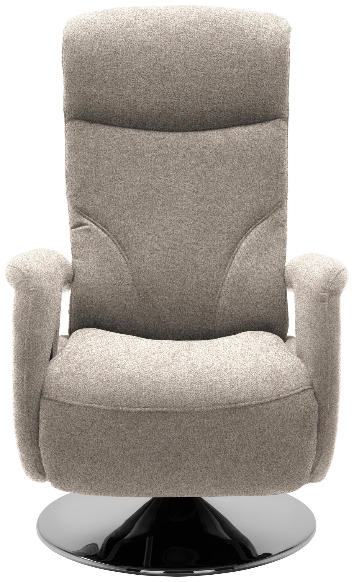 RELAXSESSEL in Textil Hellbraun  - Chromfarben/Hellbraun, Design, Textil/Metall (71/110/83cm) - Dieter Knoll
