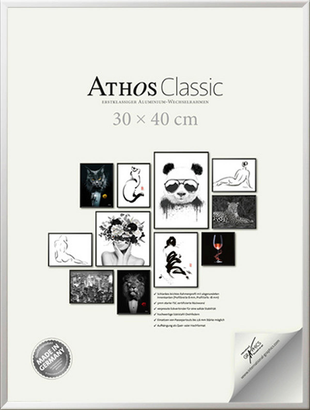 BILDERRAHMEN - Chromfarben, Basics, Papier/Holzwerkstoff (30/40/1,8cm)