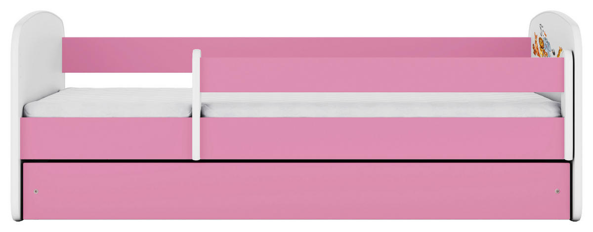 KINDER-/JUNIORBETT - Pink/Birkefarben, MODERN, Holz/Holzwerkstoff (80/160cm) - MID.YOU