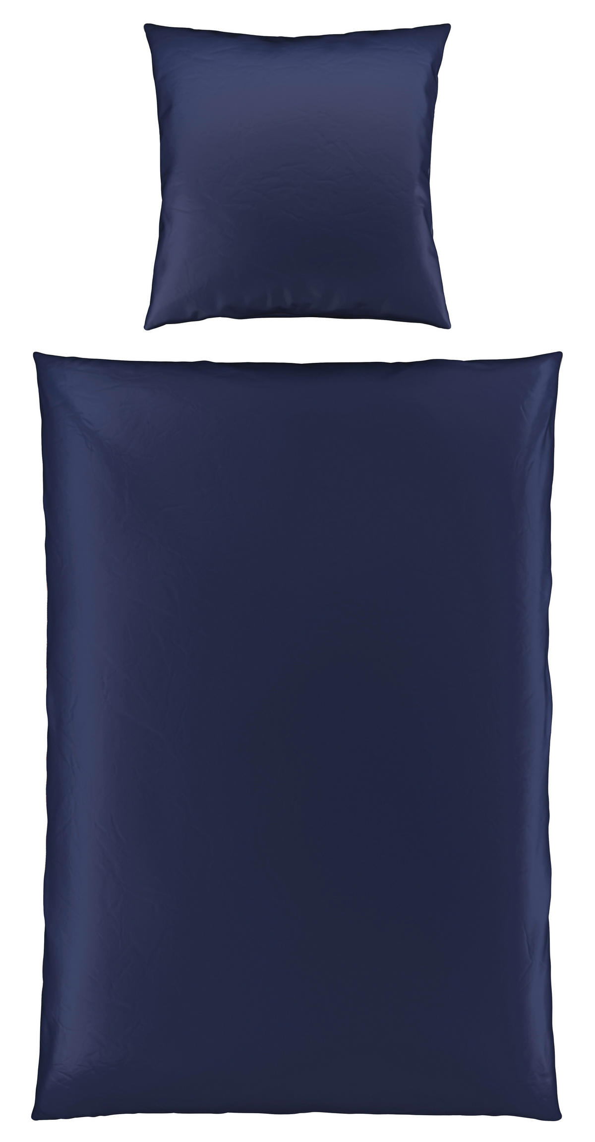 BETTWÄSCHE NIGIRI Satin 155/220 cm  - Dunkelblau, Basics, Textil (155/220cm) - Bio:Vio