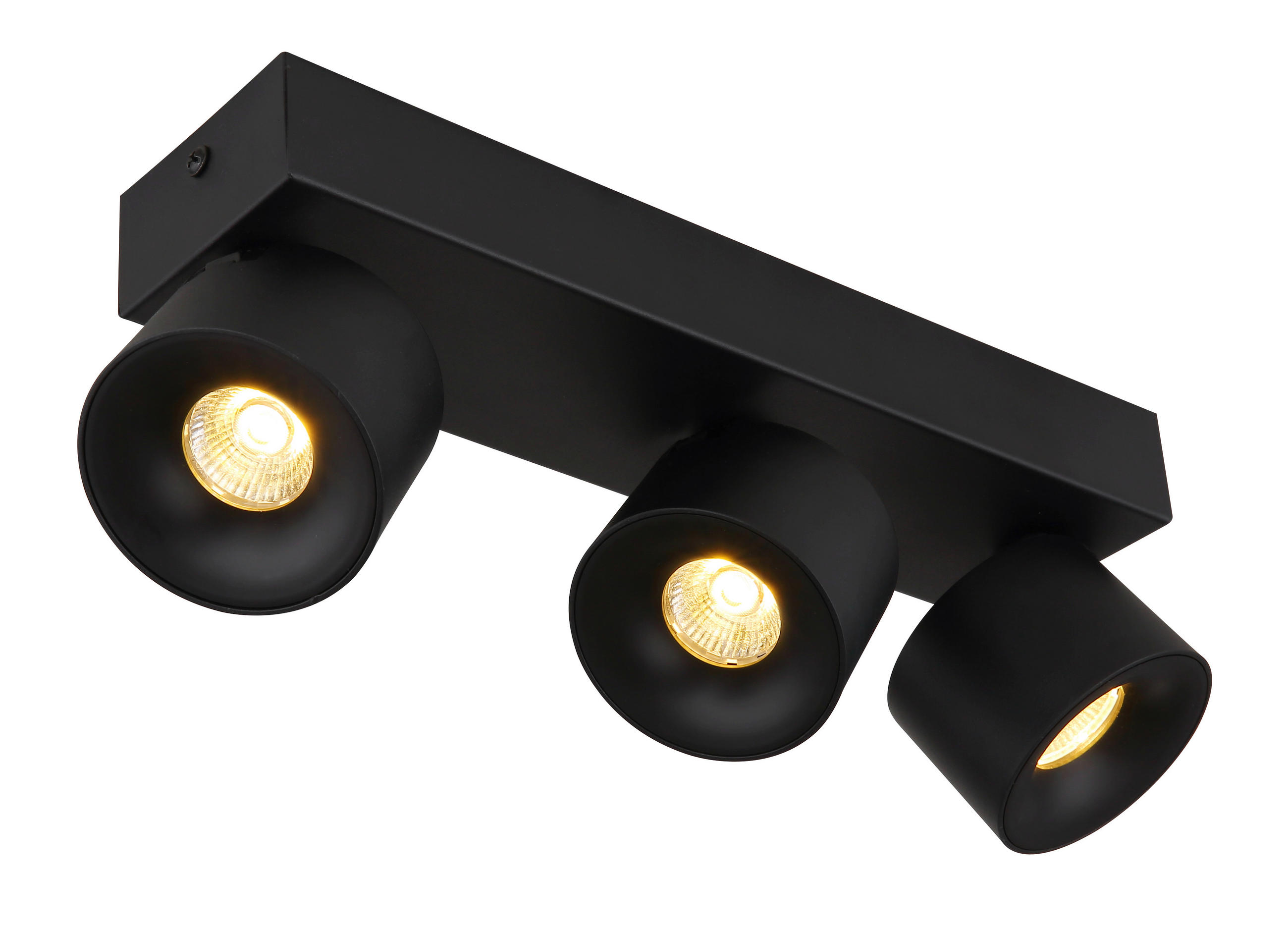 LED ZÁŘIČ, 33/7.2/12 cm - černá/průhledné, Design, kov/plast (33/7.2/12cm) - Globo
