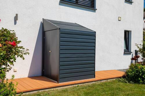 GERÄTEHAUS 203/208/124 cm  - Grau, Basics, Metall (203/208/124cm) - Ambia Garden