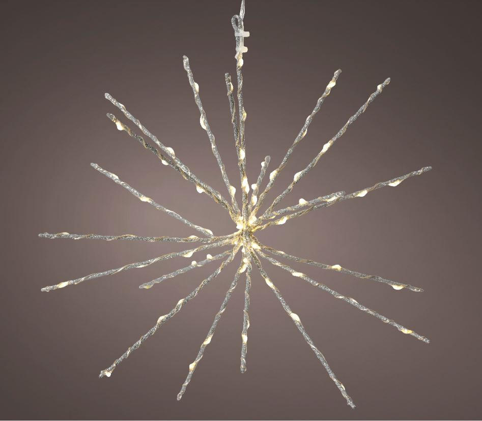 LAMPĂ LED DECORATIVĂ - argintiu, Basics, plastic (55cm)