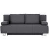 SCHLAFSOFA in Flachgewebe Dunkelgrau  - Chromfarben/Dunkelgrau, Design, Textil/Metall (197/88/89cm) - Xora