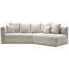 ECKSOFA Creme Chenille  - Creme/Schwarz, MODERN, Kunststoff/Textil (315/180cm) - Hom`in