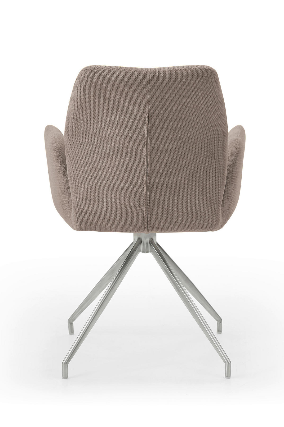 OTOČNÁ STOLIČKA, štruktúra, hnedá - hnedá/strieborná, Modern, kov/textil (60/89/62cm) - Livetastic