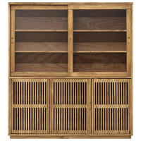 VITRINE in massiv Kiefer Eichefarben  - Eichefarben, MODERN, Holz (166/182/42cm) - MID.YOU