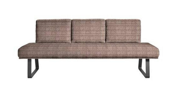 SITZBANK 209/92/78 cm in Braun, Schwarz - Schwarz/Braun, Design, Textil/Metall (209/92/78cm) - Dieter Knoll