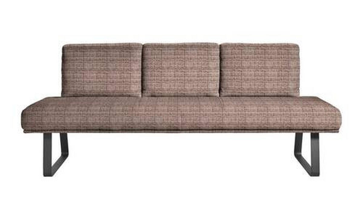 SITZBANK 209/92/78 cm  in Braun, Schwarz  - Schwarz/Braun, Design, Textil/Metall (209/92/78cm) - Dieter Knoll