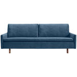 SCHLAFSOFA Flachgewebe Blau  - Blau/Eichefarben, KONVENTIONELL, Holz/Textil (220/85/98cm) - Carryhome