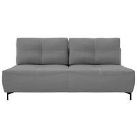 SCHLAFSOFA  mit Schlafen auf Sitzhöhe, Rücken echt Struktur Dunkelgrau  - Dunkelgrau/Schwarz, Design, Textil/Metall (197/94/96cm) - MID.YOU
