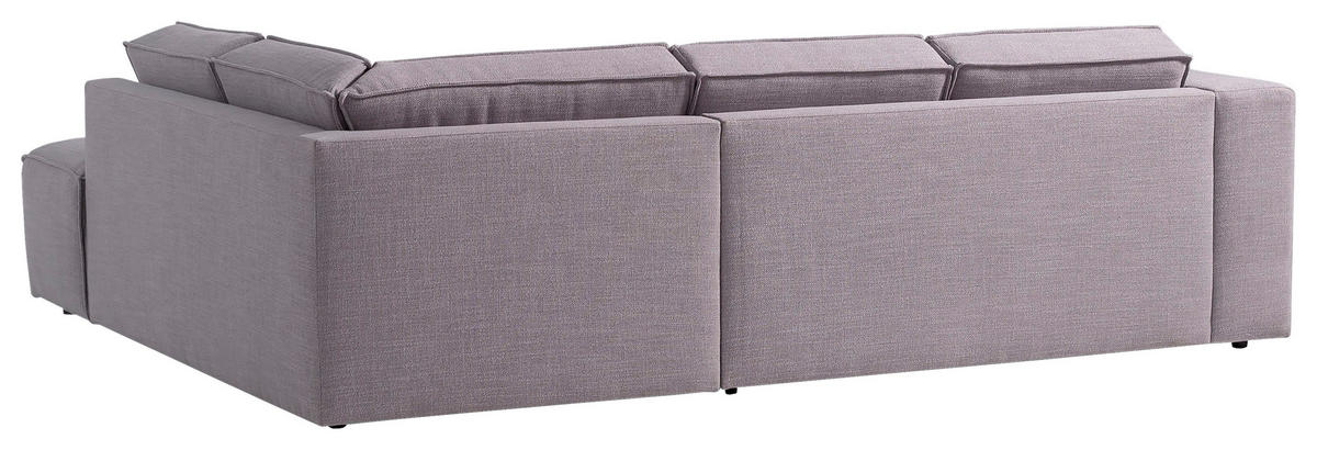 ECKSOFA DICE Grau Struktur  - Schwarz/Grau, MODERN, Kunststoff/Textil (275/220cm) - Trendmanufaktur