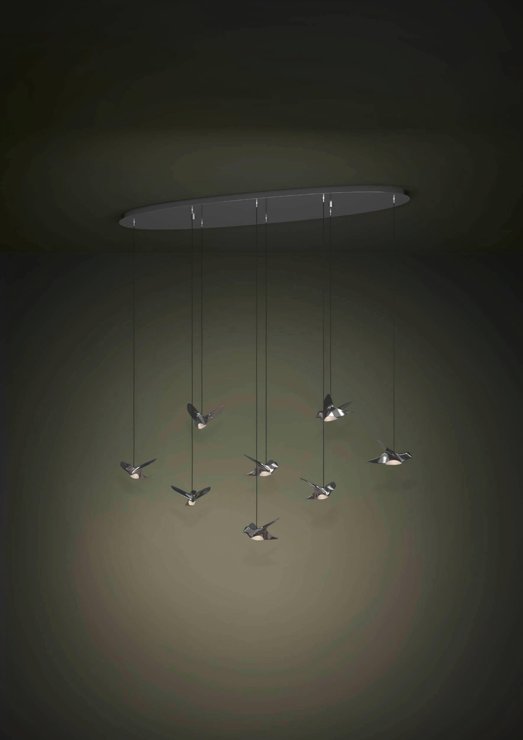 LED-PENDELLEUCHTE 116/26/150 cm  - Chromfarben, Design, Kunststoff/Metall (116/26/150cm) - Eglo
